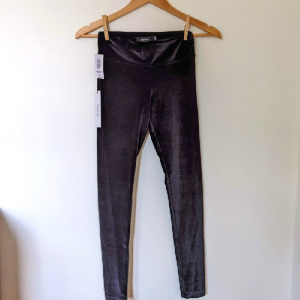 Aritzia Talula Leggings Black Velvet